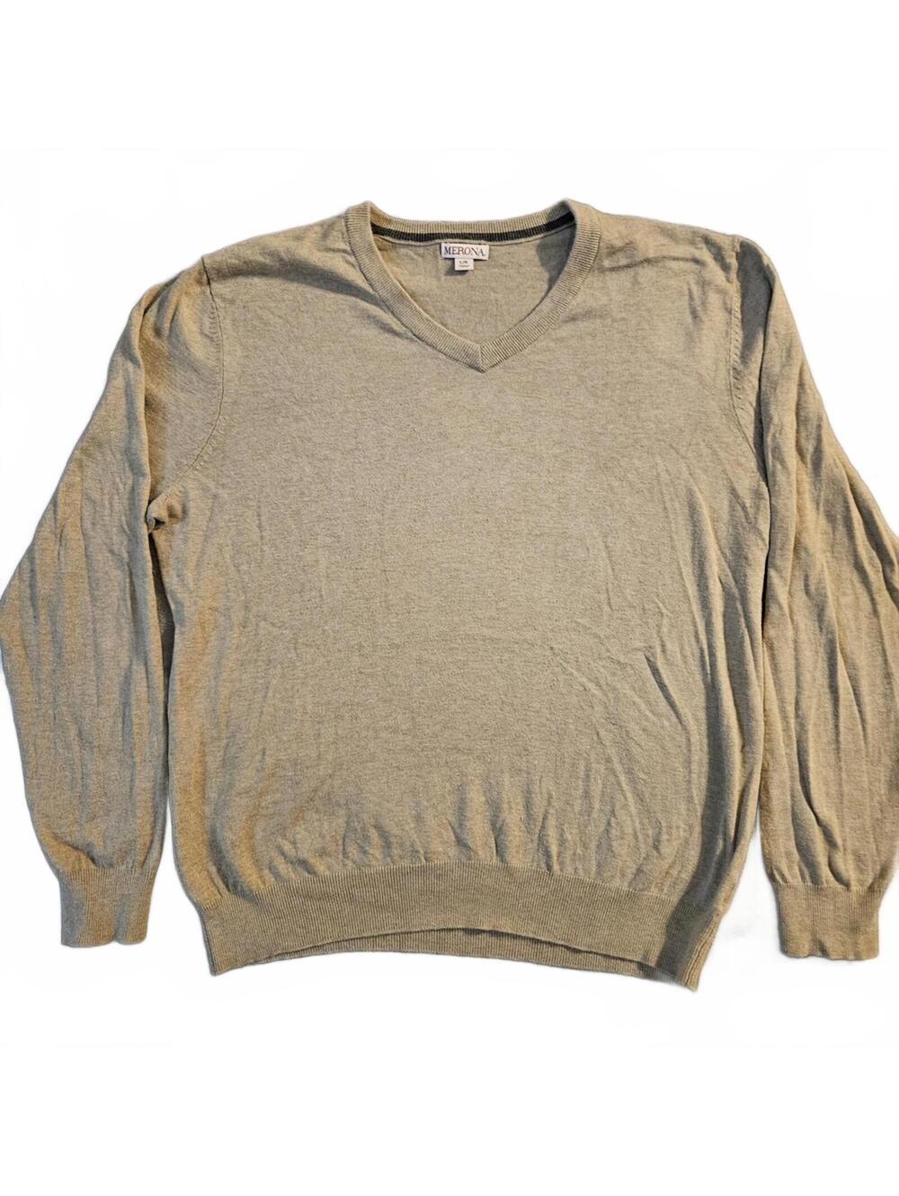 Merona Light Beige V-Neck Sweater L/G